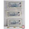 Image 5 : Canada $5 Bills 1979 (3) : - Lawson/Bouey #30260844751 - Crow/Bouey #30554317467 - Crow/Bouey #30554
