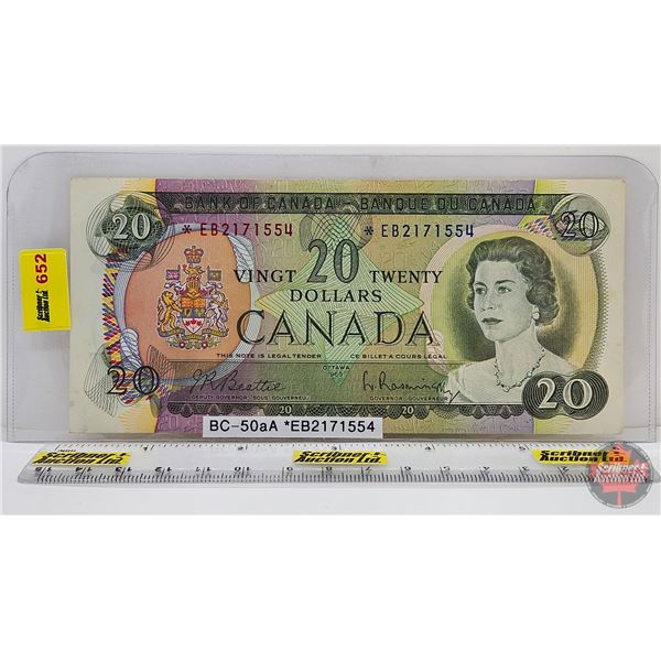 Canada $20 Bill 1969 *Replacement : Beattie/Rasminsky # *EB2171554