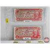 Image 1 : Canada $50 Bills 1975 "Musical Ride" (2): - Lawson/Bouey #EHB1976052 - Crow/Bouey ##EHG8093823