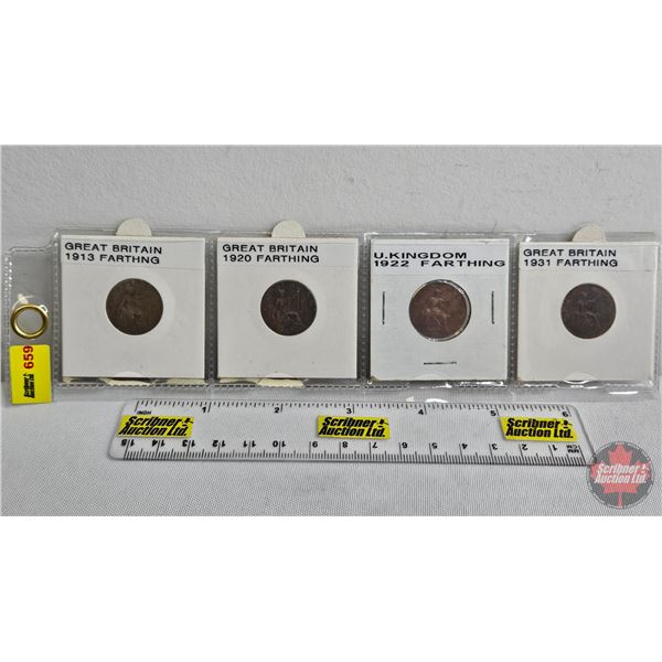 Great Britain Farthing (4): 1913; 1920; 1922; 1931