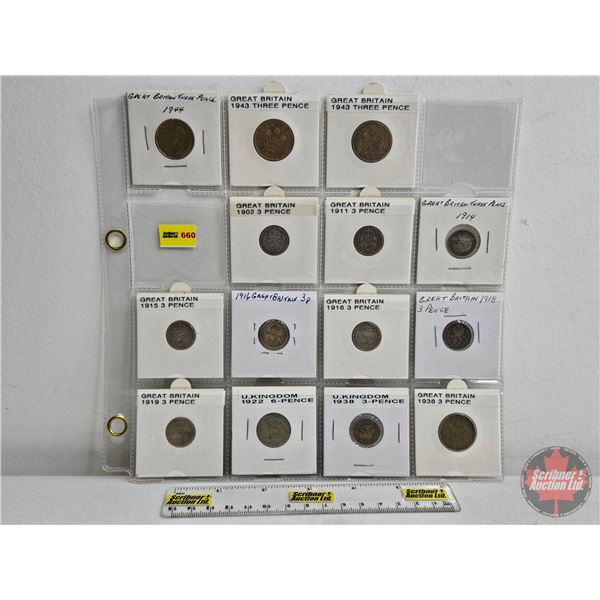 Great Britain Three Pence (14) : 1902; 1911; 1914; 1915; 1916; 1916; 1918; 1919; 1922; 1938; 1938; 1