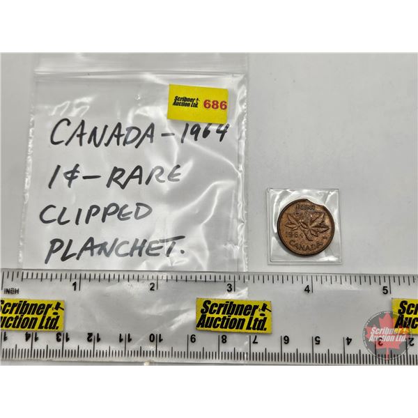Canada One Cent 1964 (Consignor Tag: Clipped)