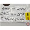 Image 4 : Bank of Upper Canada 1854 Bank Token Half Penny