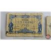 Image 2 : Foreign Bills (3): - Germany : 1 Mark 1914 - France : 1 Franc 1917 - Brazil : 5 Estados