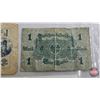 Image 7 : Foreign Bills (3): - Germany : 1 Mark 1914 - France : 1 Franc 1917 - Brazil : 5 Estados