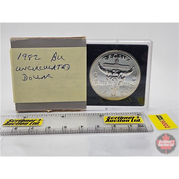 RCM Canada 1882-1982 Regina Centennial : Uncirculated Silver Dollar