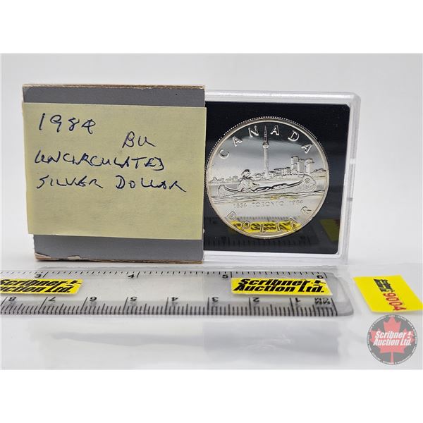 RCM Canada 1834-1984 Toronto Sesquicentennial : Uncirculated Silver Dollar