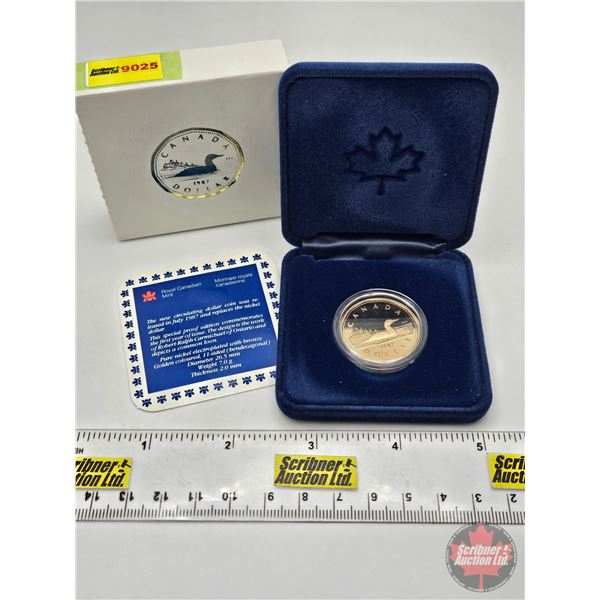 RCM Canada Proof Loon Dollar 1987 : Blue Velvet Case