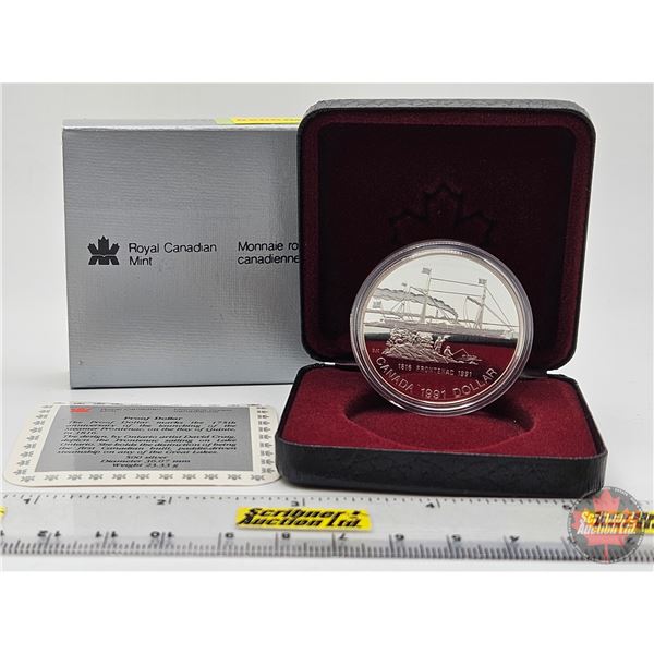 RCM Canada 1991 Frontenac Proof Dollar : Black Case