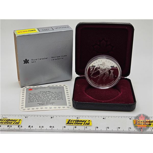 RCM Canada 1993 Stanley Cup Proof Dollar : Black Case