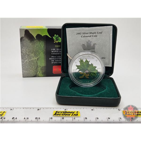 RCM Canada 2002 Silver Maple Leaf Coloured Coin (COA #08748) (99.99%) (GST Exempt)