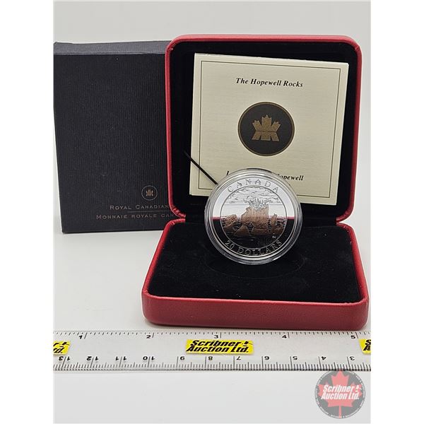 RCM Canada 2004 Natural Wonders : Hopewell Rocks : $20 Silver Coin (COA #08234) (99.99%) (GST Exempt