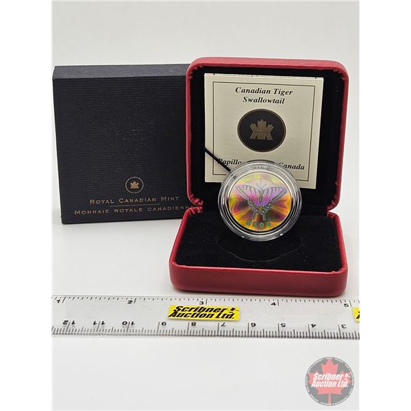 RCM Canada 2004 Butterfly Collection : 50-Cent Silver Coin : Canadian Tiger Swallowtail (COA #10731)