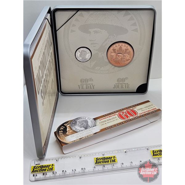 RCM Canada 2005 : Five-Cent Victory in Europe : VE-Day 60th Anniversary Commemorative Coin & Medalli