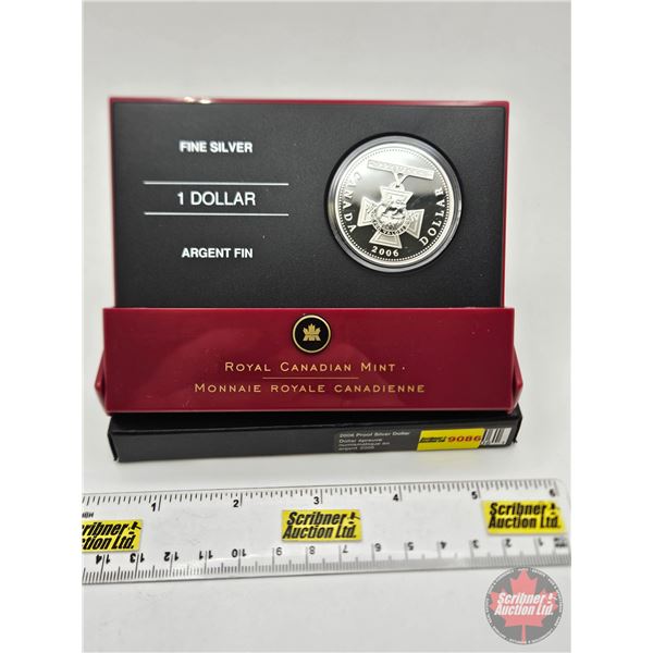 RCM Canada 2006 Proof Silver Dollar : Victoria Cross (COA : 99.99%) (GST Exempt)