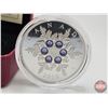 Image 2 : RCM Canada 2010 : $20 Silver Coin : Tanzanite : Crystal Snowflake (COA #4593) (Swarovski Elements) (