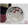 Image 2 : RCM Canada 2010 : $20 Fine Silver Coin : Holiday Pine Cones : Ruby (COA #1285) (Swarovski Elements) 