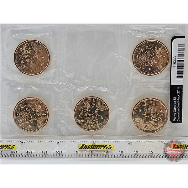 RCM 2011 Parks Canada $1 Circulation Coin 5-Pack