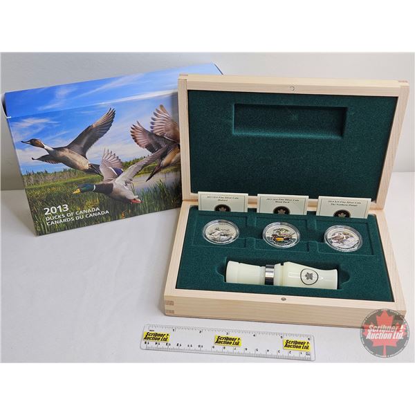 RCM 2013 : $10 Fine Silver 3-Coin Set : Ducks of Canada (with Duck Call) - Mallard (COA #05582) (99.