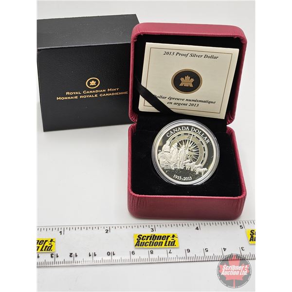 RCM Canada 2013 Proof Silver Dollar : Canadian Arctic Expedition 1913-1916 (COA #16434) (99.99%) (GS