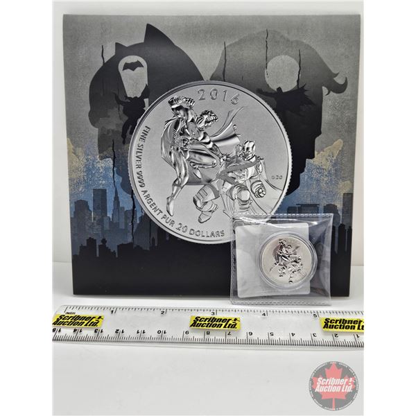 RCM Canada 2016 $20 Fine Silver Coin : Batman v Superman : Dawn of Justice™ (99.99%) (GST E