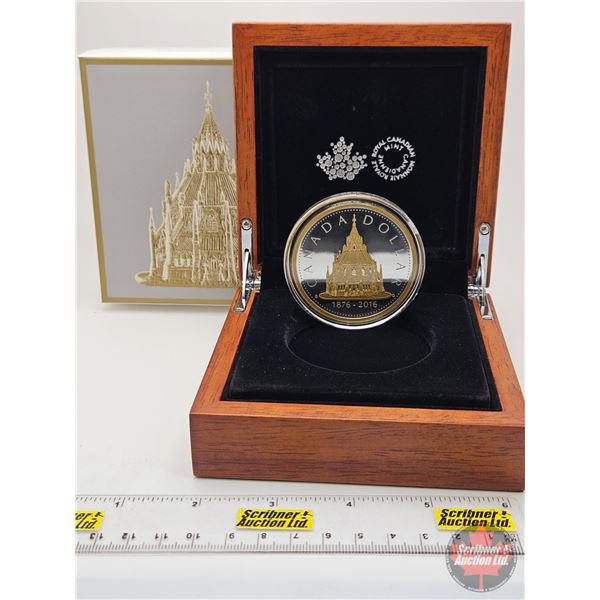 RCM Canada 2016 $1 Fine Silver Coin : Renewed Silver Dollar : Library of Parliament (COA #1052) (99.