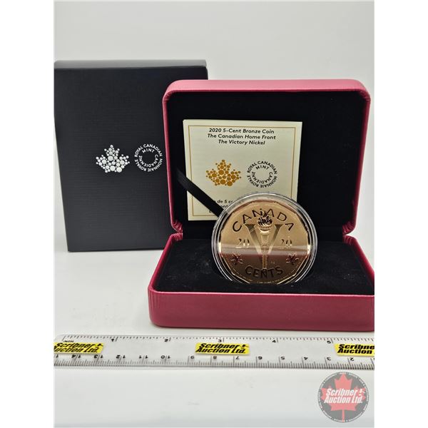 RCM Canada 2020 : 5-Cent Bronze Coin : The Canadian Home Front : The Victory Nickel (COA #5614)
