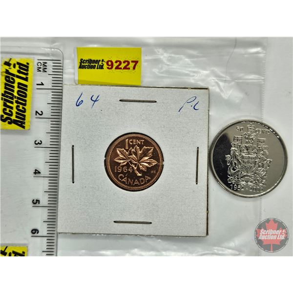 Collector Combo (2): Canada One Cent 1964 ; Canada Fifty Cent 1952-2002