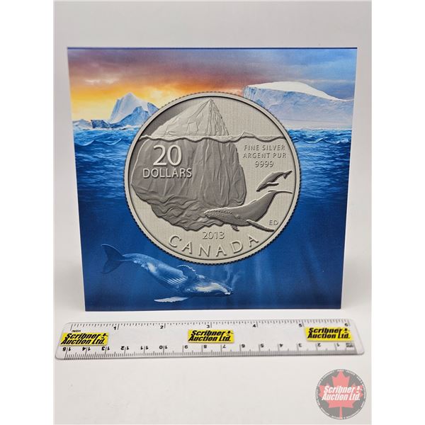 RCM Canada 2013 $20 Fine Silver : Iceberg and Whale (99.99%) (GST Exempt)