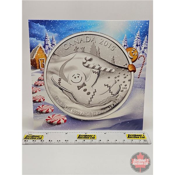 RCM Canada 2015 $20 Fine Silver : Gingerbread Man (99.99%) (GST Exempt)