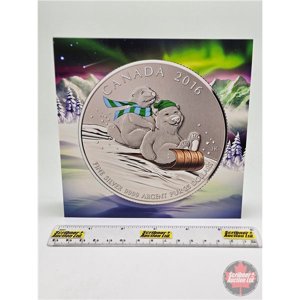RCM Canada 2016 $25 Fine Silver : Winter Fun (99.99%) (GST Exempt)