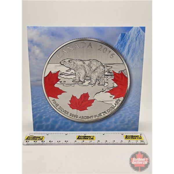 RCM Canada 2016 $25 Fine Silver : True North (99.99%) (GST Exempt)