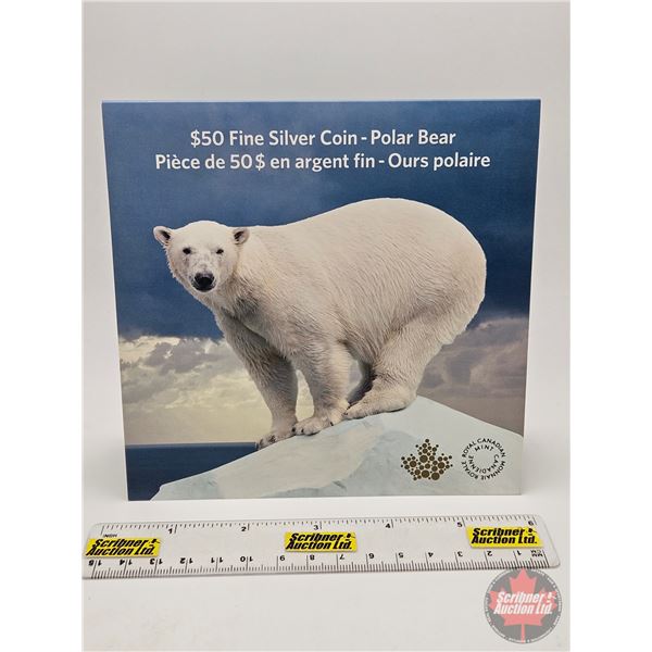 RCM Canada 2014 $50 Fine Silver : Polar Bear (99.99%) (GST Exempt)