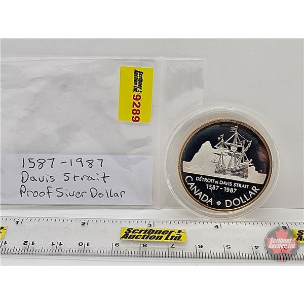 Canada Proof Silver Dollar : 1587-1987 Davis Strait