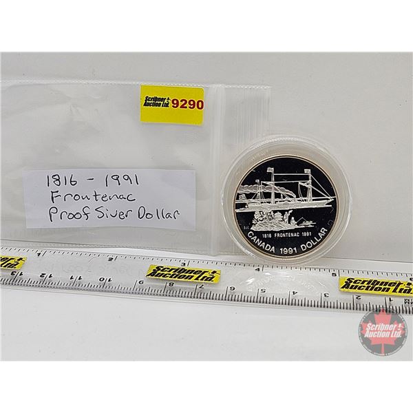 Canada Proof Silver Dollar : 1991 Frontenac