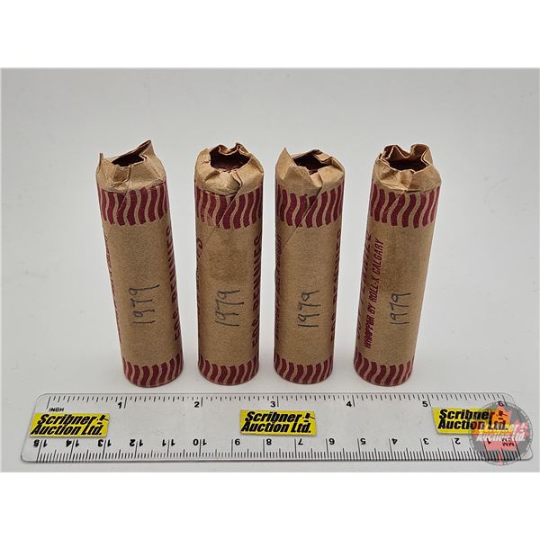 Canada One Cent Rolls (4) : 1979 (200 Coins)