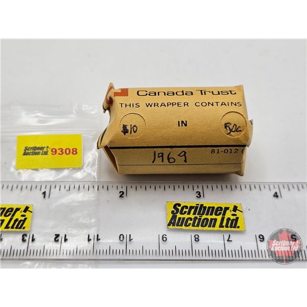 Canada Fifty Cent  Roll : 1969 (20 Coins)