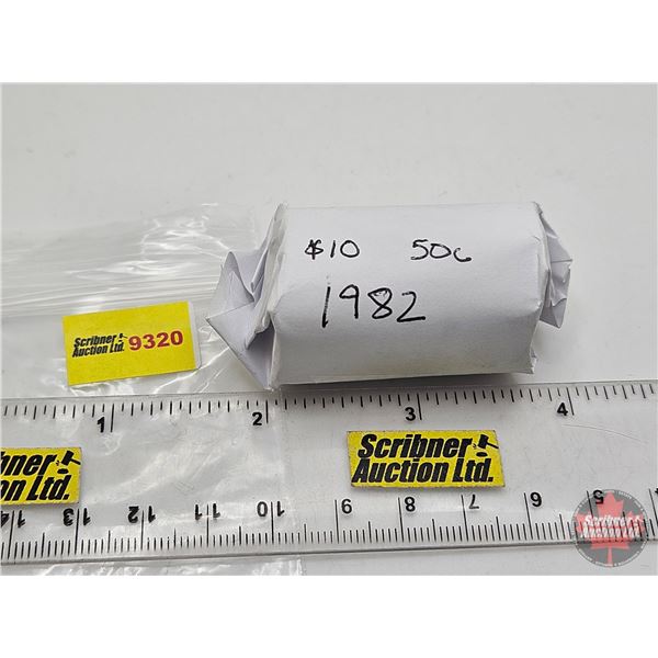 Canada Fifty Cent  Roll : 1982 (20 Coins)