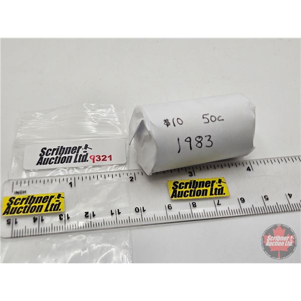 Canada Fifty Cent  Roll : 1983 (20 Coins)