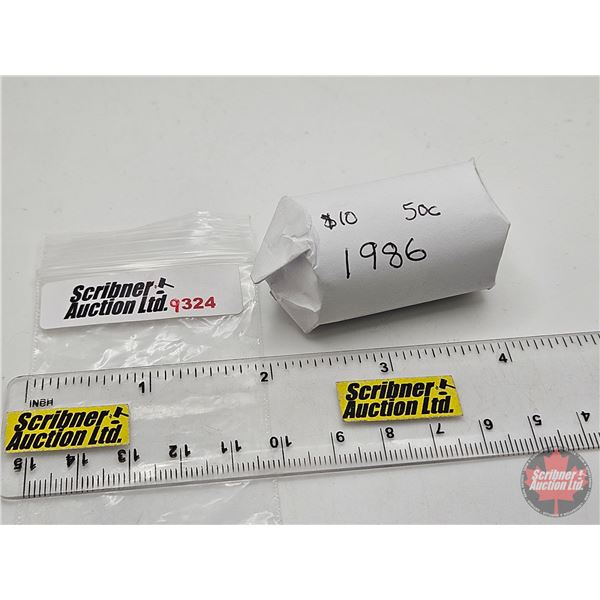 Canada Fifty Cent  Roll : 1986 (20 Coins)