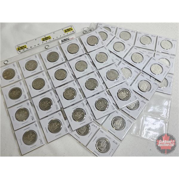 Canada Fifty Cent (54) : 1968-2024 (Consignor Tag: UNC)
