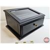 Image 6 : Countertop Coin Storage/Display Case (Black) : Sloped Glass Top Flip Up Door : 1 Bottom Drawer (8-1/