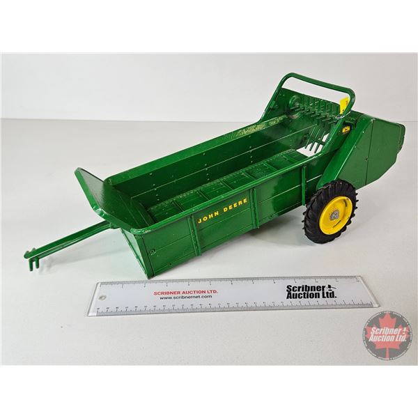 John Deere Manure Spreader : Diecast Metal (Possibly Refurbished) (Measures : 8"H x 9"W x 22"L)