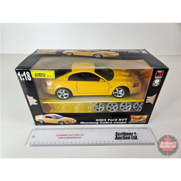Assembly Line Diecast Metal Model Kit : 2003 Ford SVT Mustang Cobra Coupe (Maisto) (Scale 1:18) (Box
