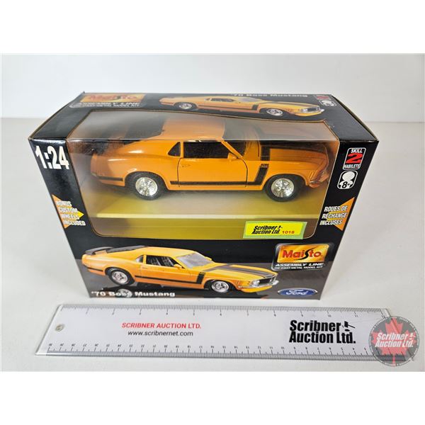 Assembly Line Diecast Metal Model Kit : '70 Boss Mustang (Maisto) (Scale 1:24) (Box Measures : 6-3/4
