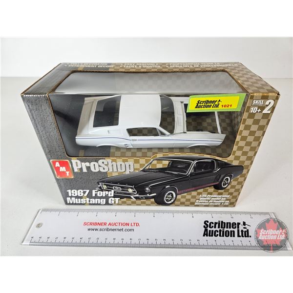 AMT ProShop Plastic Model Kit : 1967 Ford Mustang GT  (Scale 1:25) (Box Measures : 6-1/2"H x 9-1/2"W