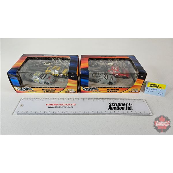 Hot Wheels Racing Displays (2) : NASCAR Wrenchin' & Racin'  - Ricky Rudd - Matt Kenseth (Scale 1:64)