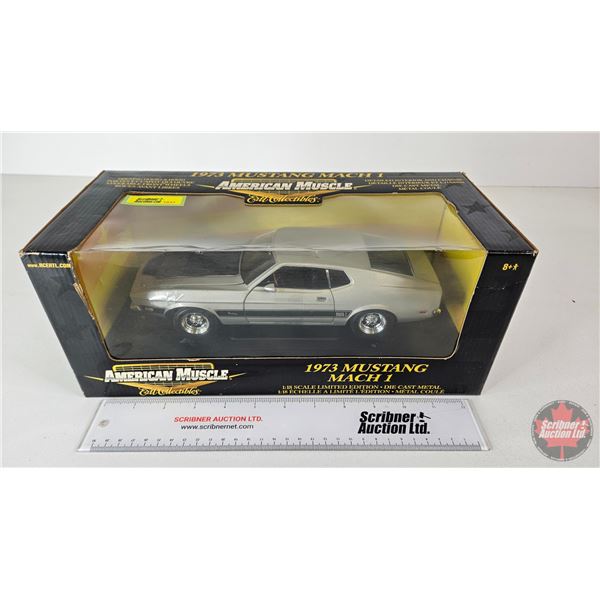 1973 Mustang Mach 1 : Limited Edition (American Muscle) (Scale 1:18) (Box Measures : 5-3/4"H x 14"W 