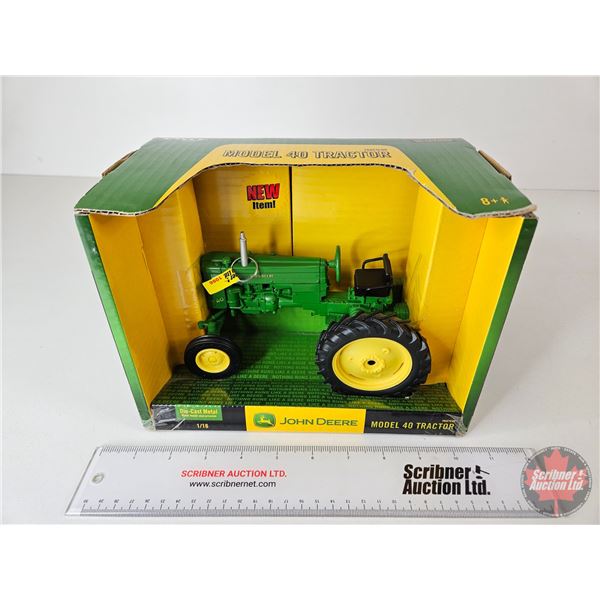 John Deere Model 40 Tractor (ERTL) (Scale 1:16) (Box Measures : 7"H x 9-1/2"W x 6"D)