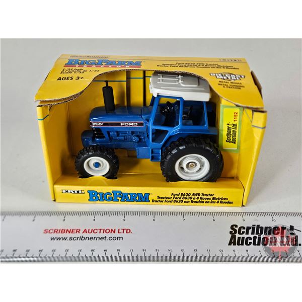 Ford 8630 Tractor (ERTL) (Scale 1:32) (Box Measures : 4"H x 7"W x 3-3/4"D)
